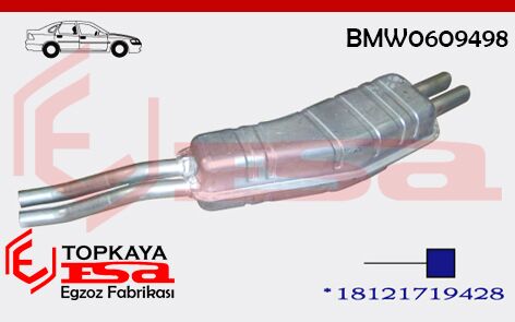 Bmw 5.25İ Arka Borulu Baskılı Çift Çıkışlı 1988 > 1990