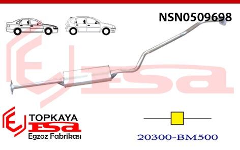 Nissan Almera 1.5İ 16V Orta Susturucu Borulu Hb / Sedan 2000 > ...