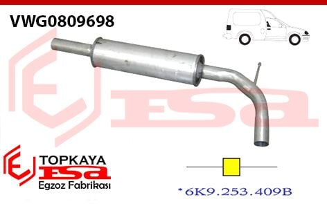 Volkswagen Caddy 2 Orta Susturucu Borulu 1.9 Sdı 1995 >..