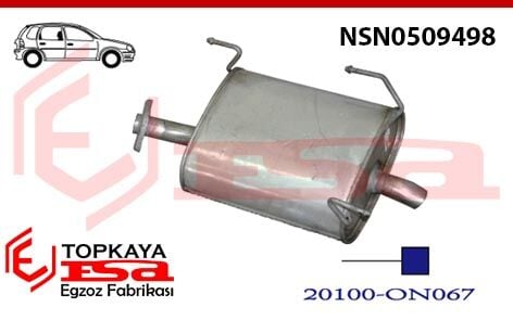 Nissan Almera 1.4İ / 1.6İ / 2.0D Arka Susturucu Borulu Hb 1995 > 2000