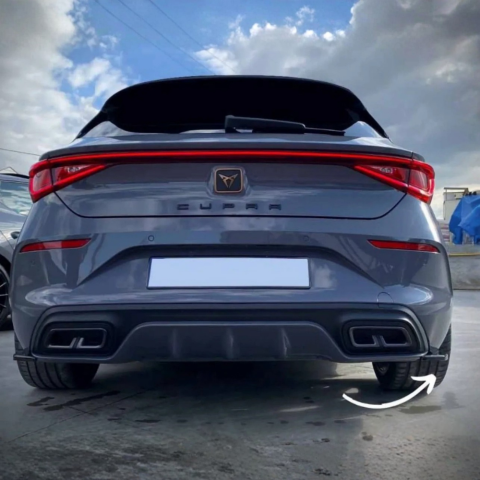 Cupra Formentor/Leon Difüzör Yan Flaplar Pianoblack