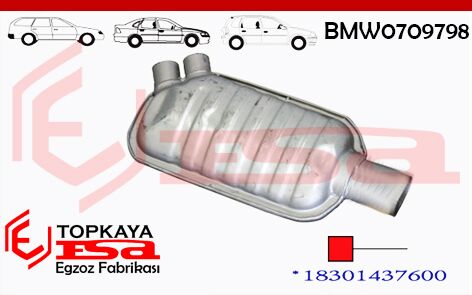 Bmw 3.20İ 3.23İ Ön Susturucu Baskılı E46 Tek Çıkışlı 98-00