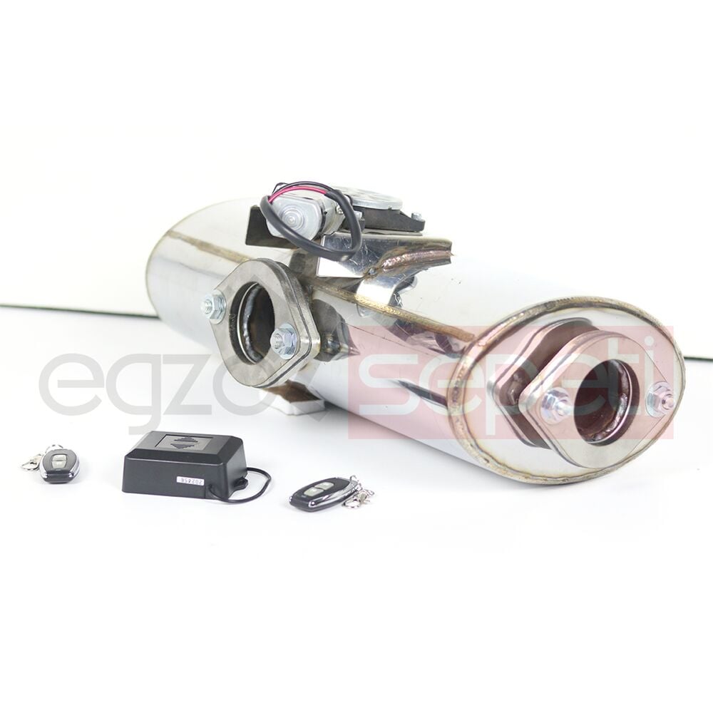 Sağ Ve Sol Taraf İçin Varex Egzoz 60 mm Krom Flanşlı Sistem + Uzaktan Kumanda Beyni Çift Anahtarlı