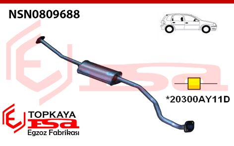 Nissan Micra 1.2 / 1.4 Orta Susturucu Borulu 2005 >…