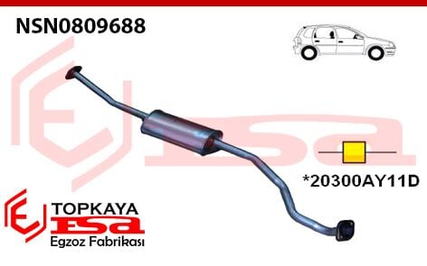 Nissan Micra 1.2 / 1.4 Orta Susturucu Borulu 2005 >…