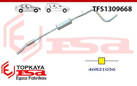 Fiat Palio 1.2 16V Orka Susturucu Borulu Spiralli
