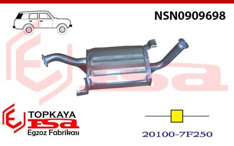 Nissan Terrano 4X4 2.4 Orta Susturucu Borulu 1993 > 1999