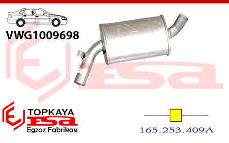 Volkswagen Jetta Orta Susturucu Borulu 1.8İ 1984 > 1991