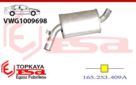Volkswagen Jetta Orta Susturucu Borulu 1.8İ 1984 > 1991