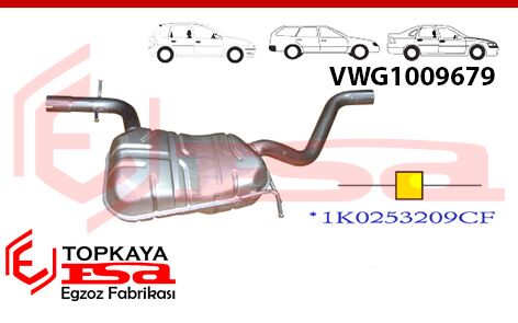 Volkswagen Jetta 3 1.4 Tsı Orta Susturucu Borulu Baskılı 2007 > 2010