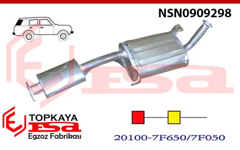 Nissan Terrano 2.7Td 4X4 Ön Orta Susturucu Borulu 1993 > 1999