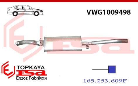 Volkswagen Jetta 1.8İ Arka Susturcu Borulu 1984 > 1991