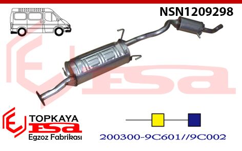Nissan Vanette 2.3 Dsl Arka Orta Susturucu 1994 > 2003