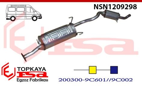 Nissan Vanette 2.3 Dsl Arka Orta Susturucu 1994 > 2003