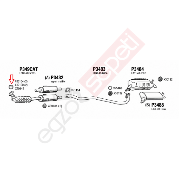 MAZDA 6 EGZOZ ÖN BORU BOĞAZ CONTASI 2.0 (2002 - 07)