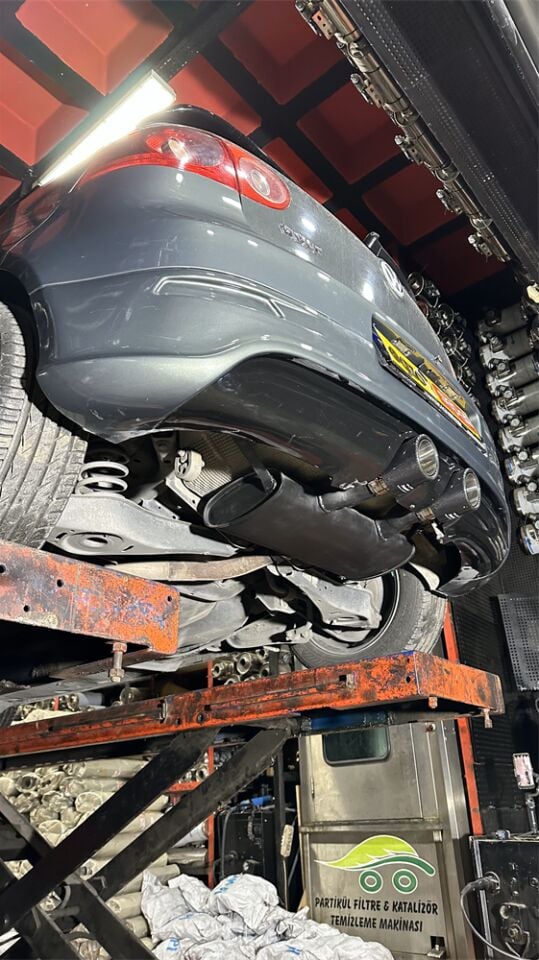 VW Golf 5 Ortadan Egzoz Çıkışlarını Aktif Etmek İsteyenler İçin Özel Üretim Sessiz Susturucu