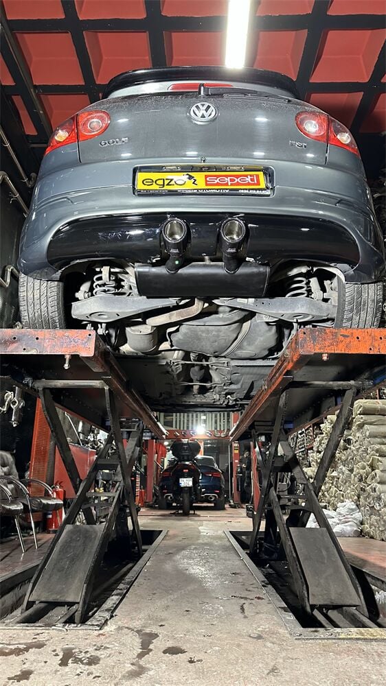 VW Golf 5 Ortadan Egzoz Çıkışlarını Aktif Etmek İsteyenler İçin Özel Üretim Sessiz Susturucu