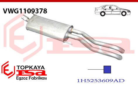 Volkswagen Vento Arka Susturcu Tek Çıkış 1.9 Tdi 1994 > 1998