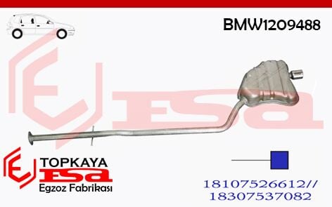 Mini One Arka Susturucu Borulu Baskılı 1.6İ 2000 > 2004
