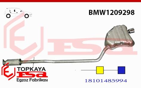 Mini Cooper 1.6İ Arka Orta Susturucu Baskılı 2000 > 2004