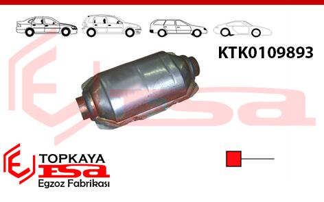 Katalitik Konverter Euro 2 Oval L=290 / Ф51 Mm 1.6Lt / 1.8Lt