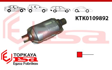 Katalitik Konverter Euro 2 Oval L=350 / Ф51 Mm 1.6Lt / 2.0Lt Euro 2