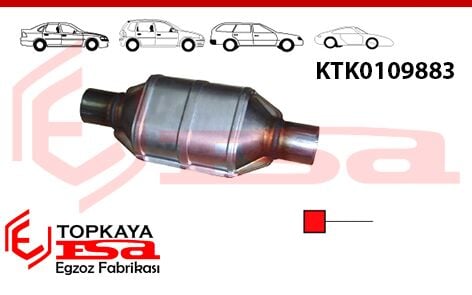 Katalitik Konverter Euro 2 Oval L=390 / 57 Mm 1.9 Dsl
