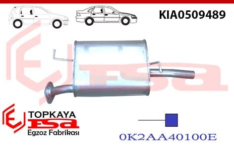 Kia Sephia 2 Arka Susturucu Borulu 1.5İ 16V 1998 > 2000