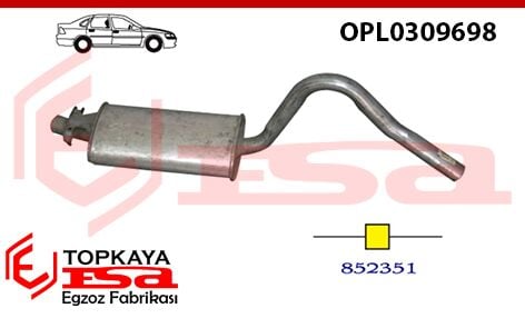 Opel Record E 1.8 / 2.0 Orta Susturucu Borulu 1982 > 1991