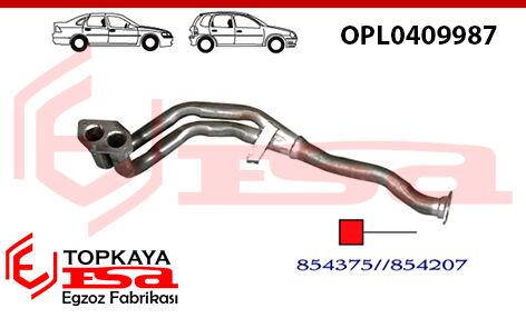 Opel Vectra A 2.0İ 16 V Ön Boru 1988 > 1995