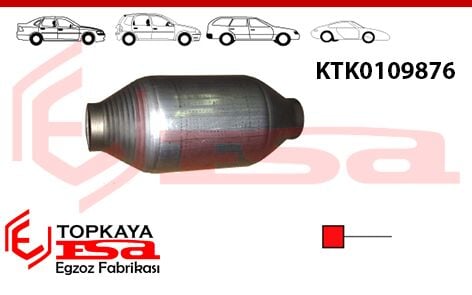 Yuvarlak Euro 3 Metal Katalitik Konverter