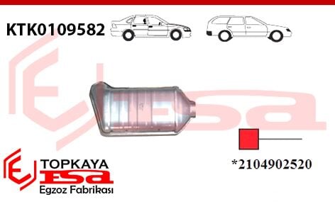 Mercedes E200 210W Euro 3 Metal Katalitik Konverter