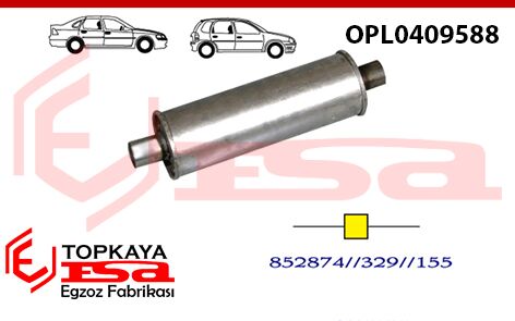 Opel Vectra A 2.0 Orta Susturucu 1988 > 1995