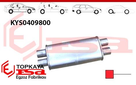 Katalitik Konverter Yerine Üniversal Susturucu İçi Çift Büzmeli Ф48 Mm