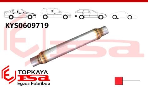 Üniversal Katalitik Konverter Yerine Tüp Susturucu Ortadan Direkt Ф76 X 110 X 600 Mm