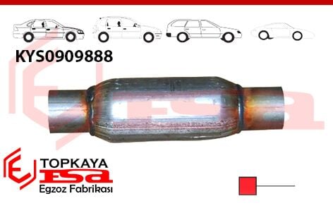 Katalitik Konverter Yerine Tüp Susturucu Üniversal Ф51 X 76 X 170 mm