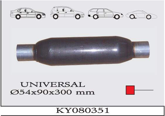 Katalitik Konverter Yerine Tüp Susturucu Üniversal Ф54 X 90 X 300 Mm