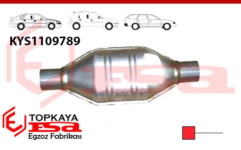 Katalitik Konverter Yerine Baskılı Susturucu Üniversal Ф54 Mm