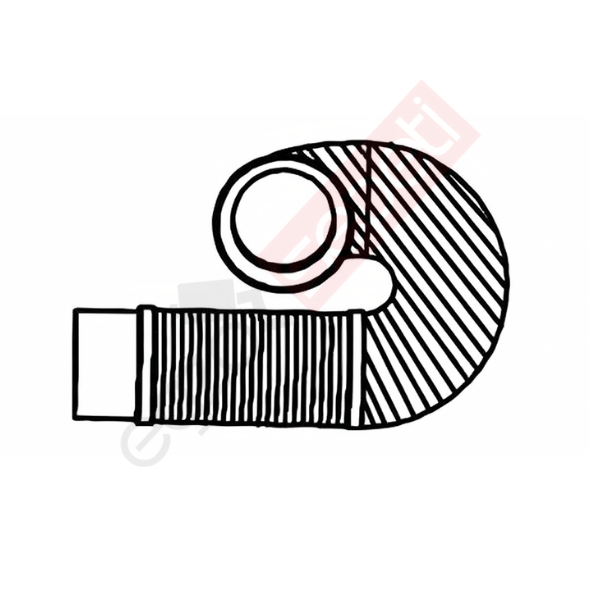Mercedes Travego Boru, Egzoz Ön, E3, 6294901910 Ø120 Alusi, Spiral (P),