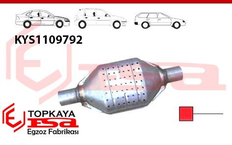 Katalitik Konverter Yerine Baskılı Susturucu Üniversal 131 Slx İE Ф51 Mm