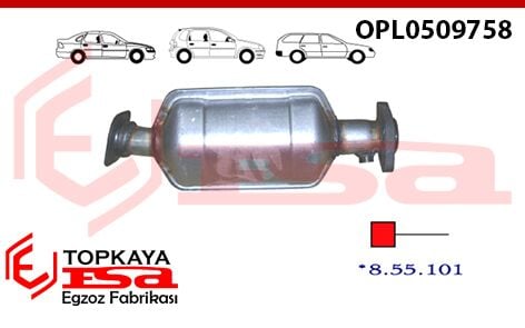 Opel Vectra B Katalitik Konverter Yerine Susturucu Çift Flanşlı Müşürlü 1995 > 2000