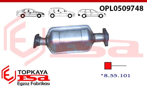 Opel Vectra B Katalitik Konverter Yerine Çift Flanşlı Susturucu 1995 > 2000