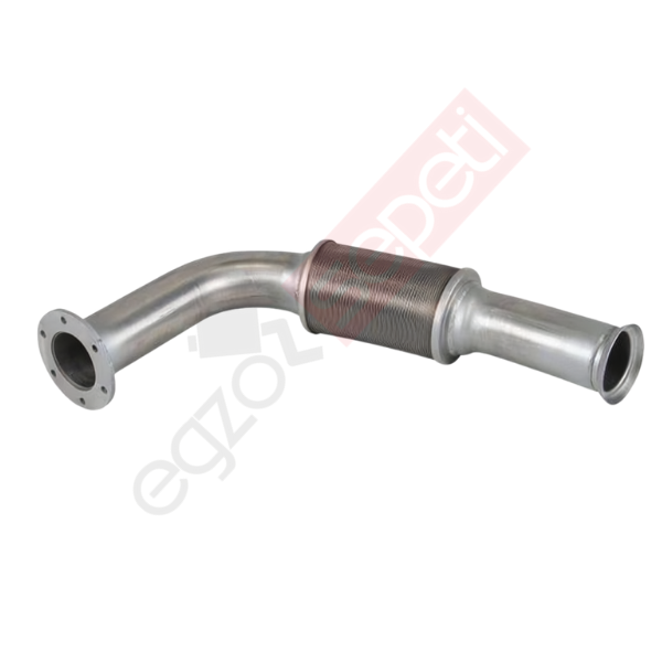 Mercedes Intouro Boru, Egzoz Ön, E4, 6334901710 Ø88,9 Inox, M-Spiralli,
