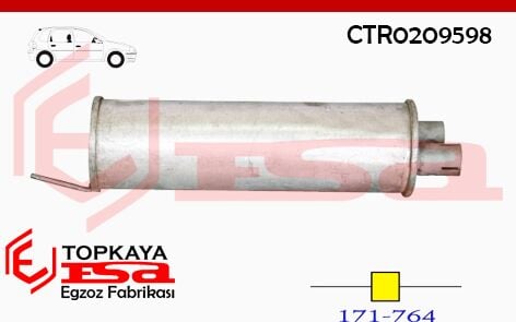 Citroen Bx 11/14/16 Orta Susturucu 1982-92