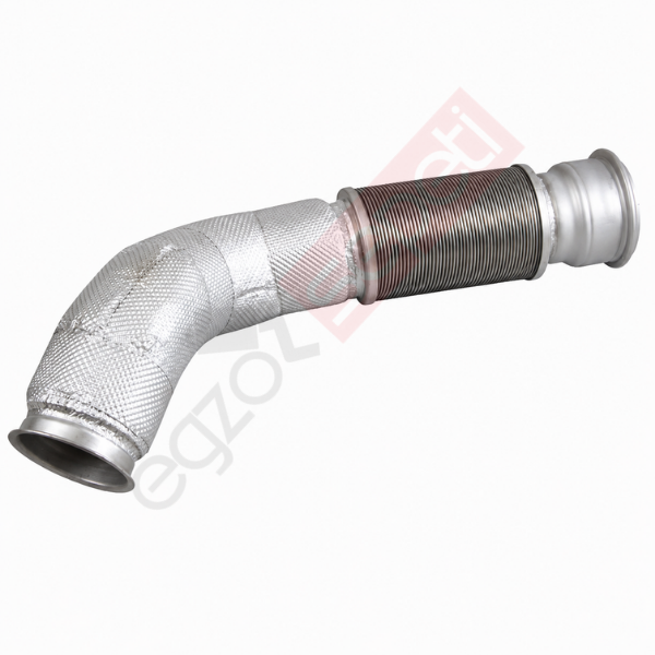 Volvo Boru, Egzoz Ön, E6, 23223733 FH Ø101,6 Inox, W/M-Spiralli, İzolasyonlu,