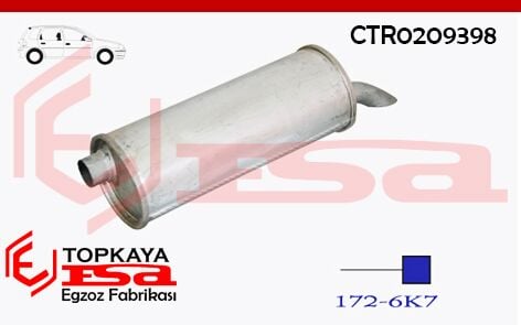 Citroen Bx 11/14/16 Arka Susturucu 1982-92