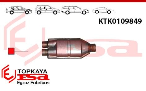 Katalitik Konverter Euro 3 Tek Çıkış Seramik Oval