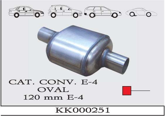Katalitik Konverter Euro 4 Seramik Oval