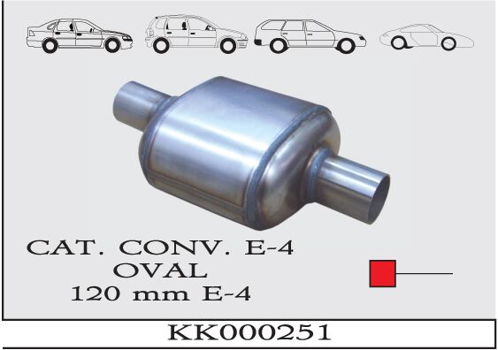 Katalitik Konverter Euro 4 Seramik Oval