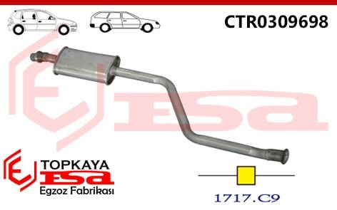 Citroen Xsara 1.4/1.6/1.8İ Hb/Sw Orta Susturucu Borulu 1997 > 1999